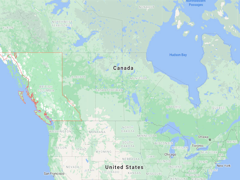 Map of British Columbia Regions - British Columbia Travel and Adventure  Vacations