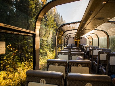 Glass-domed viewing car on VIA Rail Glass-domed viewing car on VIA Rail
