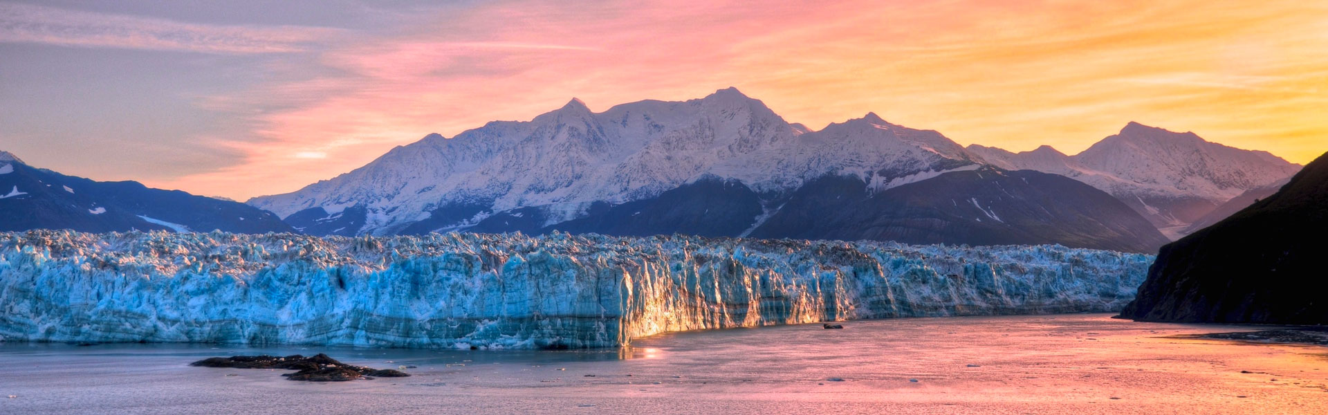 Prince William Sound | Prince William Sound Alaska Glacier at Sunset