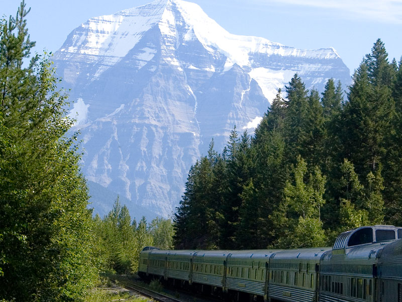 Grizzly Bears & the Canadian Rockies Train Vacation | VIA Rail nearing Jasper