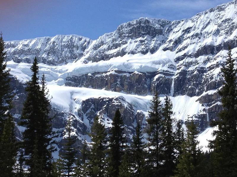 Majestic Canada Rail Vacation through the Rockies | Crowfoot Glacier Icefield Parkway