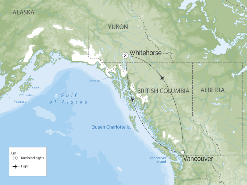 Yukon Northern Lights Adventure | Witness Aurora Borealis  map